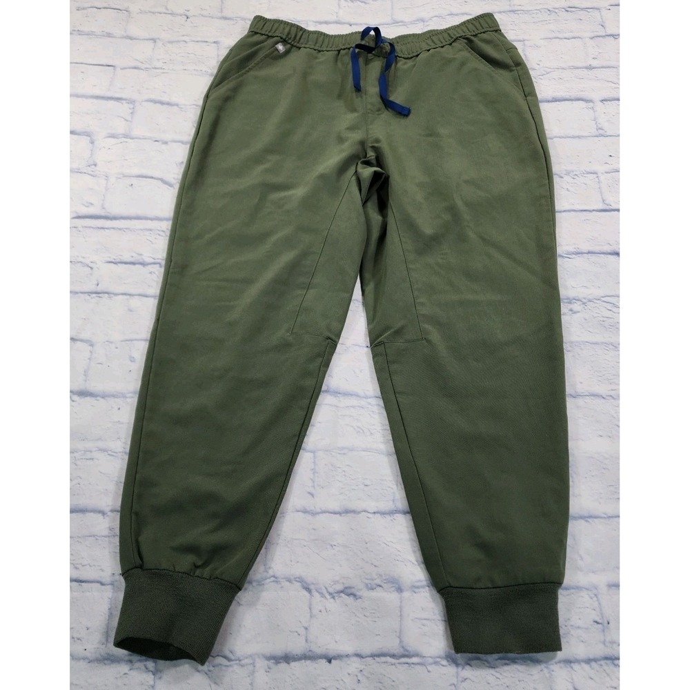 FIGS Tansen Jogger MENS L/S Scrub Pants Drawsring Green Polyester Blend